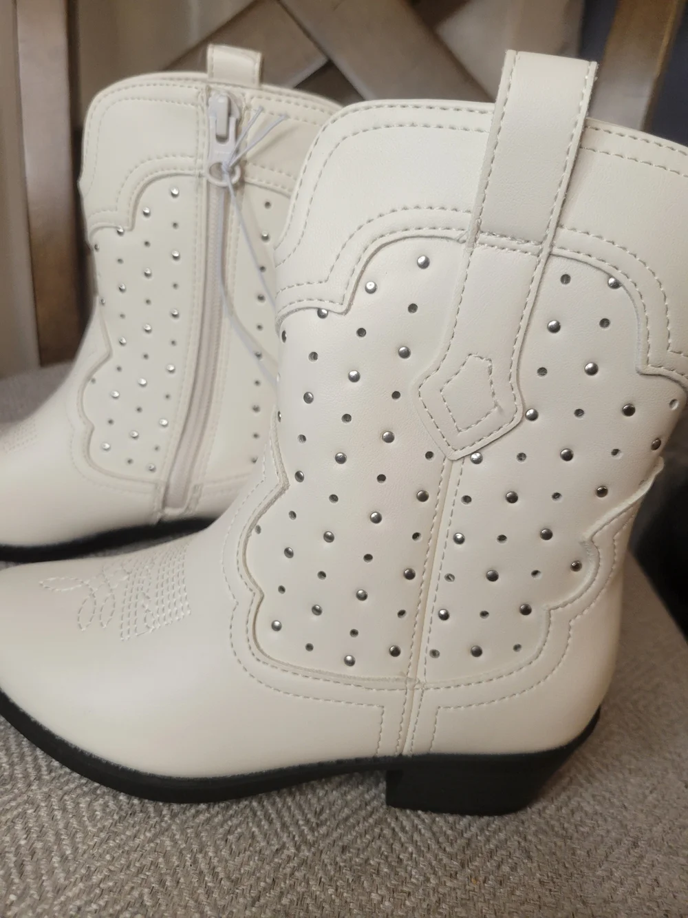 Art Class White Kids' Western Boots